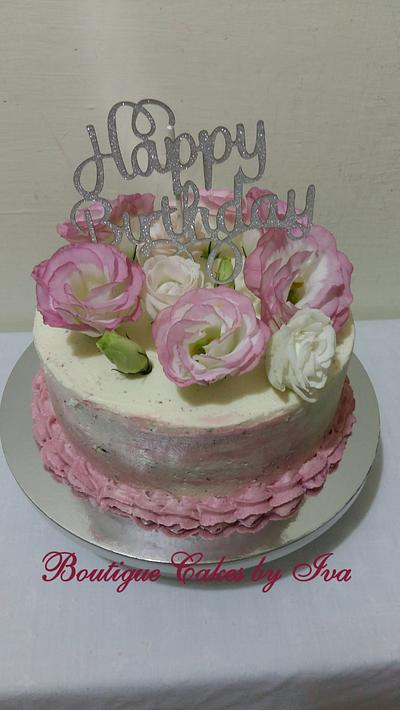 Cake with fresh flowers - Cake by Iva Halacheva