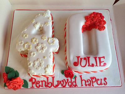 40th Birthday Cake - Cake by CupNcakesbyivy