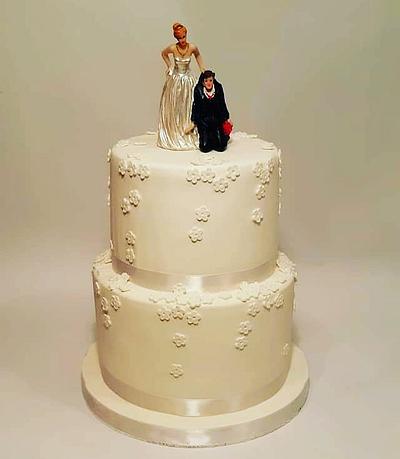 Wedding white cake - Cake by Zerina