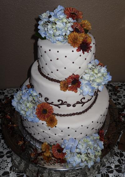 Autumn Wedding Cake - Cake by Cathy Leavitt