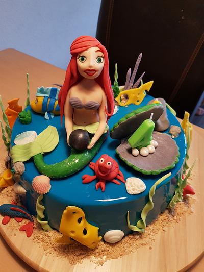 Mirror glaze princess Ariel cake - Cake by Sylwia Abd Rabou 