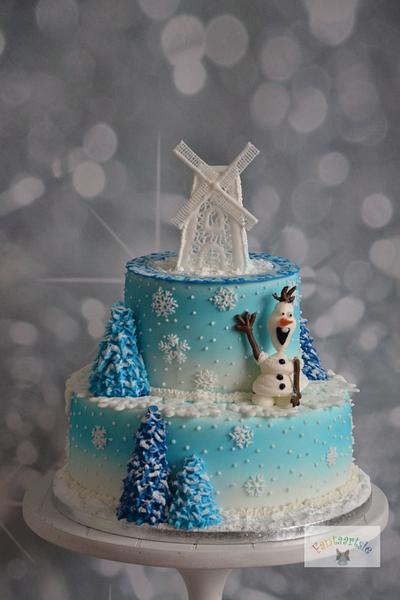 icing olaf and mill - Cake by Fantaartsie  Tamara van der Maden - Ritskes
