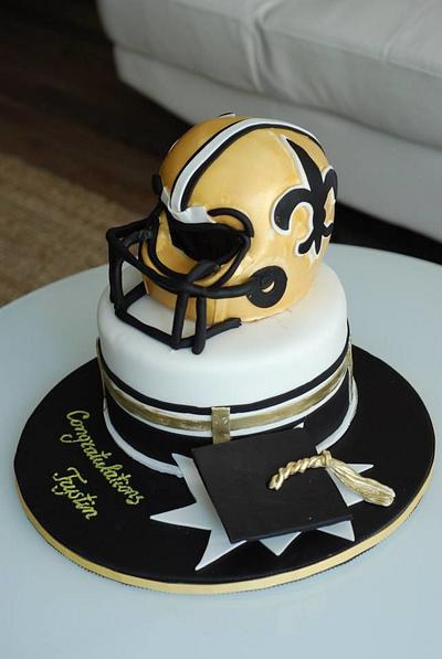 Graduation Cake for a huge fan of Saints - Cake by Albena