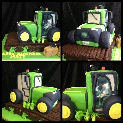 John Deere tractor cake - Cake by Kirstie's cakes