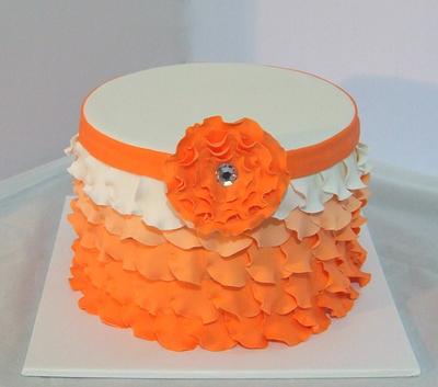 Ombre Orange Petal Cake - Cake by Cake A Chance On Belinda