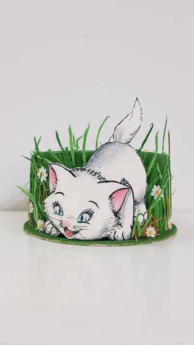 Kitty in the grass - Cake by iratorte