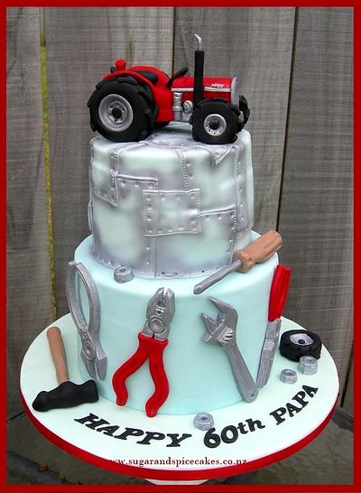 Tractor Mechanic - Cake by Mel_SugarandSpiceCakes