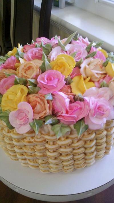 Basket of Flowers Cake - Cake by Loretta