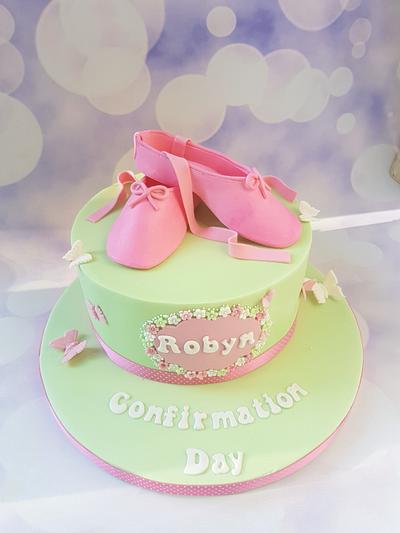 Ballet confirmation cake - Cake by Jenny Dowd