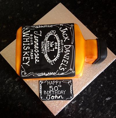 Jack Daniels 50th birthday cake - Cake by Daisychain's Cakes