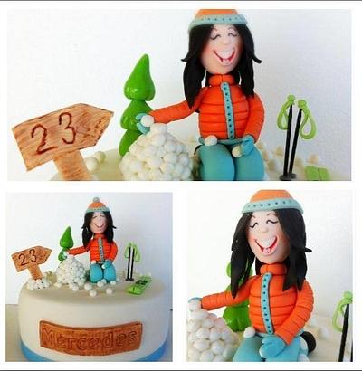 ski addict birthday - Cake by Ponona Cakes - Elena Ballesteros
