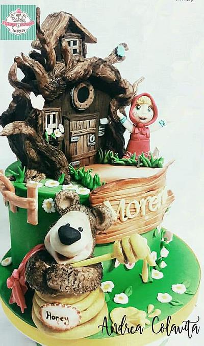 Masha and bear birthday cake - Cake by Andrea Colavita
