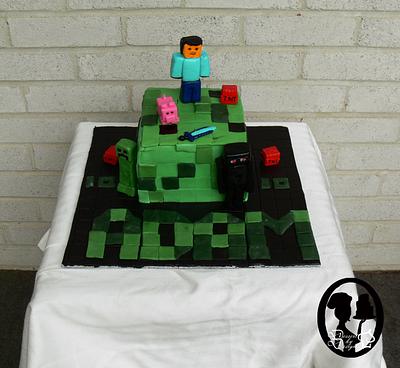 My first Minecraft Cake - Cake by Dessert By Design (Krystle)