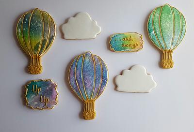 Watercolor Hot Air Balloon Cookies - Cake by Shannon @ Kitchen Witch Chronicles 