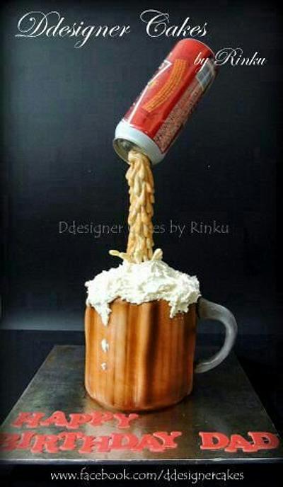 Beer Pouring...Mug Cake - Cake by D Cake Creations®