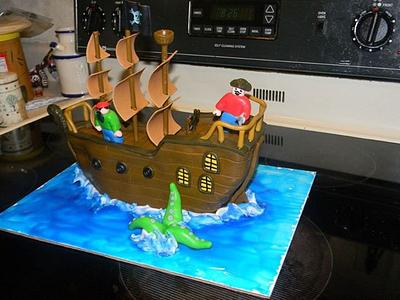 pirate ship - Cake by donnascakes