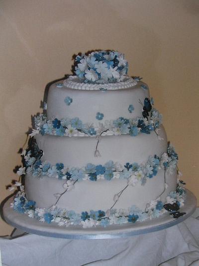 Forget me not wedding cake - Cake by Jo
