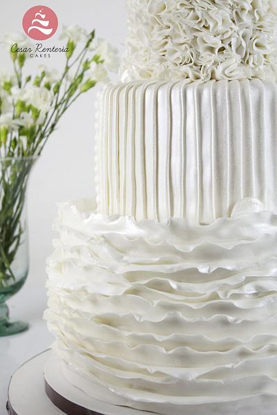 White Wedding - Cake by Cesar Renteria Cakes