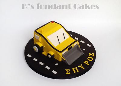Bulldozer cake - Cake by K's fondant Cakes