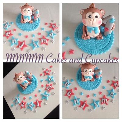 Monkey topper set - Cake by Mmmm cakes and cupcakes