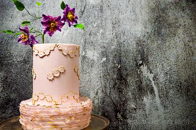 Clematis and ruffles - Cake by Ingrid ~ Tårtans underbara värld