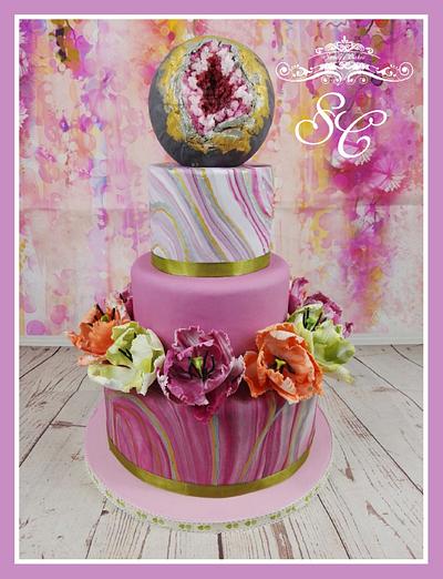 Geode meets Tulip - Cake by Sandy's Cakes - Torten mit Flair
