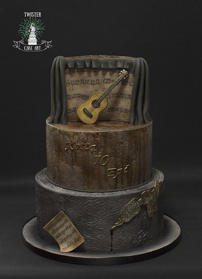 Guitar and tattoo themed cake - Cake by Twister Cake Art