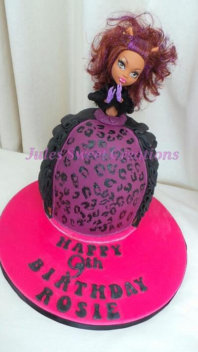 Clawdeen Wolf Monster High Doll Cake - Cake by Jules Sweet Creations