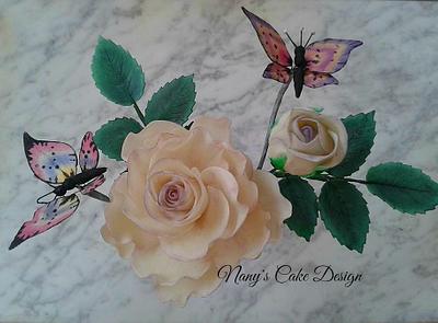My rose and Butterfly - Cake by Nanyscakedesign