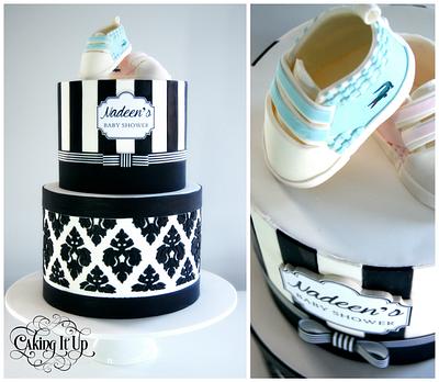Damask n Stripes - Cake by Caking It Up