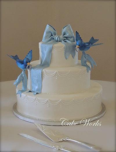 Cinderella Blue Bird Wedding - Cake by Alisa Seidling