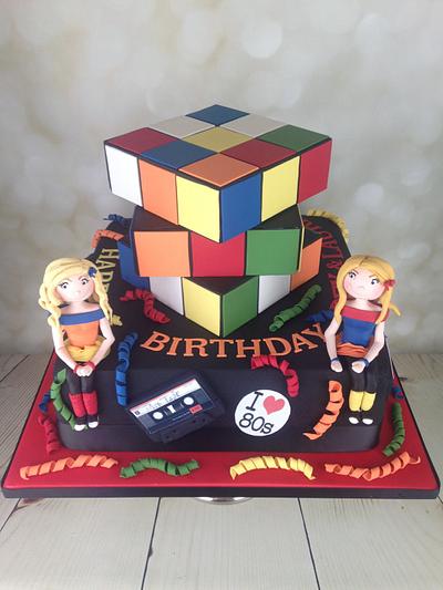 1980's Rubik's cube cake  - Cake by Melanie Jane Wright