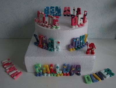 Little cake letters - Cake by Amanda Watson