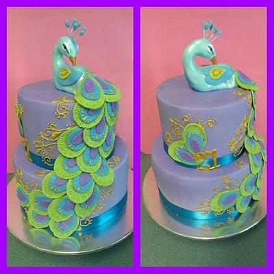 Peacock Cake - Cake by freakymama23