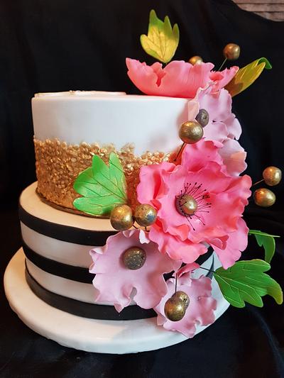 Flower cake - Cake by Ladybug0805