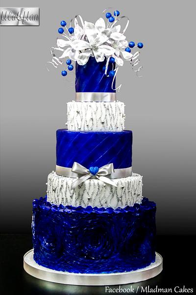 Royal Blue - Silver Wedding Cake - Cake by MLADMAN