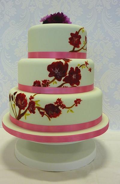 Hand painted blossom cake - Cake by Simon Northcott