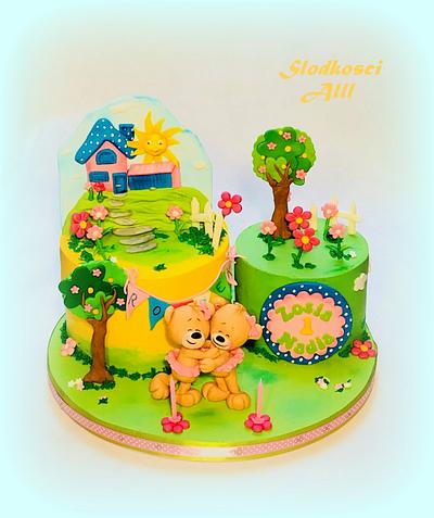 Teddy Bears 1st Birthday Cake - Cake by Alll 