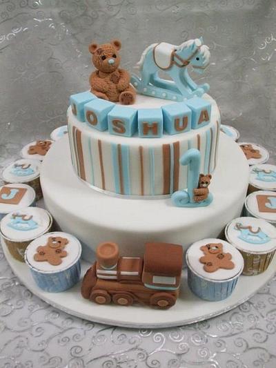 Teddies and trains - Cake by Kake Krumbs