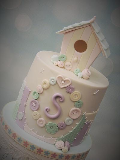 Patchwork Birdhouse - Cake by Shereen