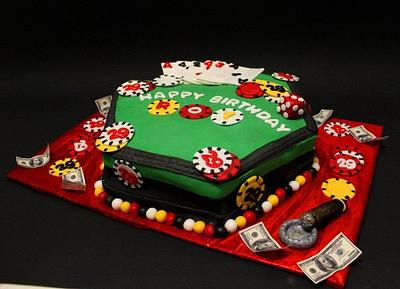 Poker birthday cake - Cake by Komel Crowley