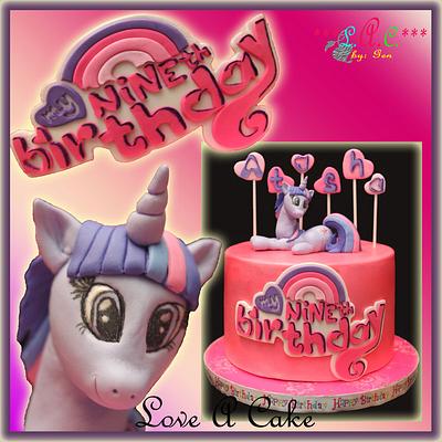 Twilight Sparkle-themed Birthday Cake - Cake by genzLoveACake