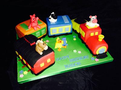 Birthday Train Cake - Cake by Caron Eveleigh