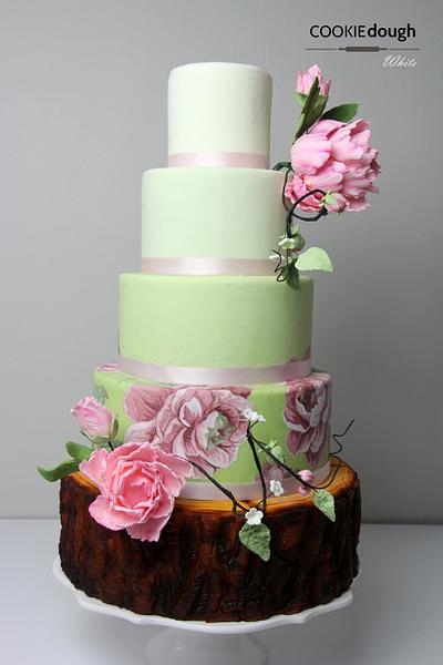 Rustic Wedding Cake - Cake by COOKIEdoughshop