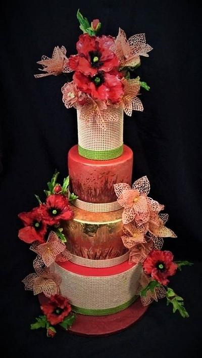 Cake with poppies - Cake by WorldOfIrena