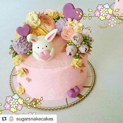 Kawaii Bunny Cake - Cake by Sugar Snake Cake