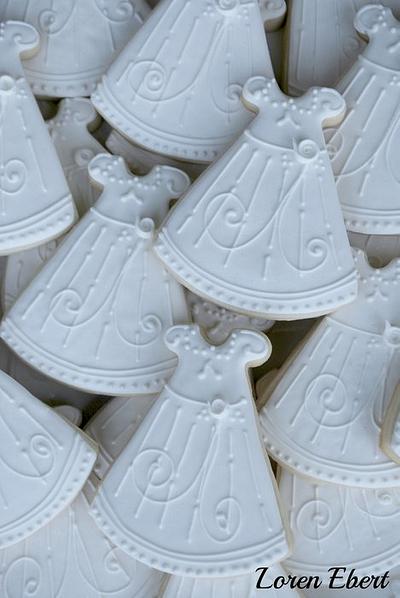 Christening Dress Cookies - Cake by Loren Ebert