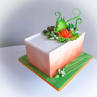 Succulent modern cake - Cake by Anna Stasiak