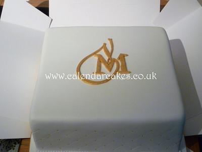 Golden Wedding Anniversary - Cake by Jackie