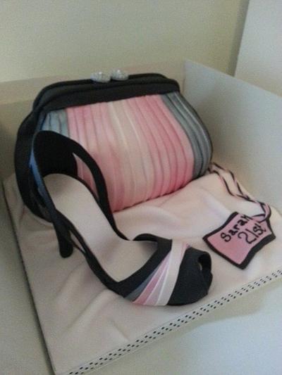Handbag and Shoe cake - Cake by Shell at Spotty Cake Tin